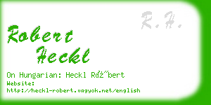 robert heckl business card